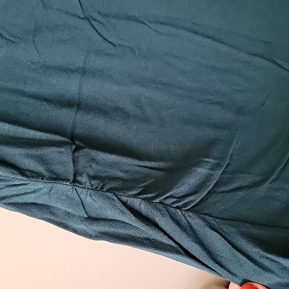 GNW Romantic Classy Stretchy Green Drape Neck Sleeveless Blouse 2X - Picture 4 of 6